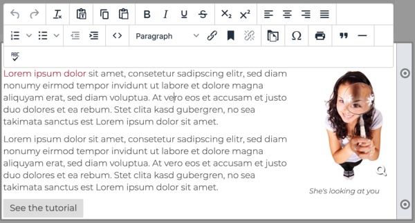 Editing content with the inline editor