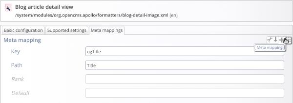 Add a meta mapping via formatter configuration